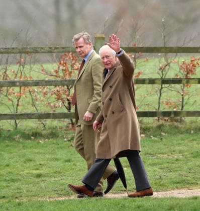 King Charles III attended the Sunday morning service at St. Mary Magdalene church in Sandringham today. It is still not known whether he has seen his brother Andrew Mountbatten-Windsor, who is currently staying at Wood Farm on the Sandringham estate, whilst he has been here. Mountbatten-Windsor was arrested last week, and taken to Aylsham police station before being released under investigation, and returning to Wood Farm. Andrew Mountbatten-Windsor, formerly Prince Andrew The Duke of York, has previously denied any wrongdoing in relation to sex offender Jeffrey Epstein. King Charles III, Sandringham, Norfolk, on 8th March, 2026 .