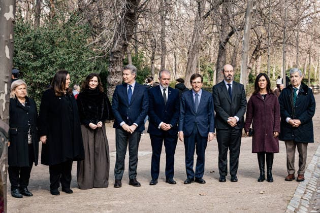 The President of the Community of Madrid, Isabel Díaz Ayuso 3i , the Mayor of Madrid, José Luis Martínez Almeida 4d , the President of the Association of Victims of Terrorism, Maite Araluce 2i , and the President of the PP, Alberto Núnez Feijóo 4i , attend the ceremony to commemorate the European Day for the Victims of Terrorism with a special remembrance of the 22nd anniversary of 11M, a 11 March 2026, in Madrid Spain Today, March 11, 2026, marks the 22nd anniversary of the 11M attacks, the largest terrorist attack in the history of Spain On March 11, 2004, ten parcel bombs exploded in four trains on the Madrid commuter train network on the Alcalá de Henares-Atocha line, killing 193 people and injuring more than 2,000 11 MARCH 2026 Carlos Copyright: xCarlosxLujanx 7357439
