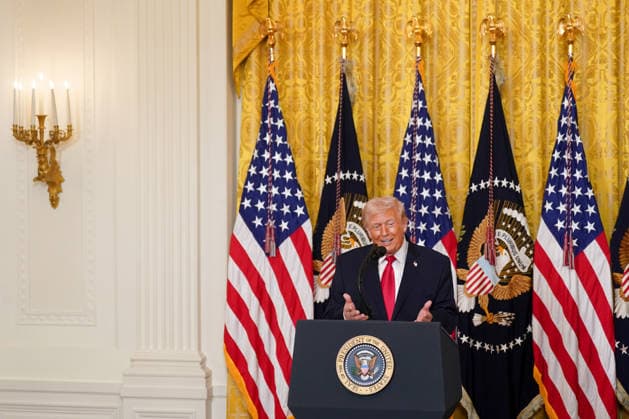 March 12, 2026, Washington, District Of Columbia, USA: United States President Donald J Trump makes remarks during a Women s History Month event in the East Room of the White House in Washington, DC, USA, on Thursday, March 12, 2026. Every year, March is designated Women s History Month by presidential proclamation Washington USA - ZUMAs152 20260312_faa_s152_043 Copyright: xAlxDragox-xPoolxviaxCNPx