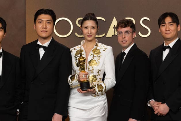 98th Oscars, Academy Awards ZHUN, EJAE, Mark Sonnenblick, and NHD pose backstage with the Oscar for Original Song during the live ABC Telecast of the 98th Oscars at Dolby Theatre at Ovation Hollywood on Sunday, March 15, 2026., Credit:SS Avalon United States of America, CA, Hollywood, Dolby Theater Copyright: xSSx xAvalonx 1083397381