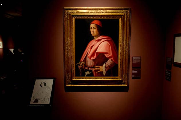Exhibition VASARI AND ROME ROME, ITALY - MARCH 19: The dialogue between Giorgio Vasari (1511 1574) and the Eternal City comes to life at the Capitoline Museums with the exhibition Vasari and Rome, a show celebrating the master from Arezzo as a central figure in Rome™s cultural scene. On display are over seventy works, including drawings, prints, engravings, letters, medals, sculptures, and paintings, among which are sixteen autographs along with seven drawings From March 20 to July 19, 2026, Palazzo Caffarelli. Pictured: Giorgio Vasari, Portrait of a Gentleman,1540 - 1550 ca. oil on panel on March 19, 2026 in Rome, Italy. Rome Italy Copyright: xStefanoxMontesix