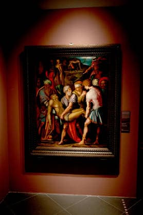 Exhibition VASARI AND ROME ROME, ITALY - MARCH 19: The dialogue between Giorgio Vasari (1511 1574) and the Eternal City comes to life at the Capitoline Museums with the exhibition Vasari and Rome, a show celebrating the master from Arezzo as a central figure in Rome™s cultural scene. On display are over seventy works, including drawings, prints, engravings, letters, medals, sculptures, and paintings, among which are sixteen autographs along with seven drawings From March 20 to July 19, 2026, Palazzo Caffarelli. Pictured: Giorgio Vasari, Christ Carried to the Tomb, 1532, oil on panel on March 19, 2026 in Rome, Italy. Rome Italy Copyright: xStefanoxMontesix