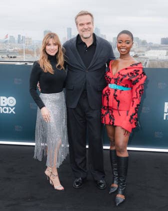 HBO Max s The Pitt London Photocall at The Venue Piccadilly in London, UK, 24 March 2026 London, UK, 24 March 2026: Linda Cardellini, David Harbour and Joy Sunday at HBO Max s The Pitt London Photocall at on the rooftop of The Venue Piccadilly in London. The HBO Max Experience, an immersive takeover of The Venue, is open to the public on 24 and 25 March. Attending cast: Noah Wyle, Lisa Kudrow, Bella Ramsey, Steve Carell, Phil Dunster, Jordan Firstman, Linda Cardellini, True Whitaker, Charly Clive, Joy Sunday and David Harbour. All episodes of The Pitt Season 1 will be available to stream exclusively on HBO Max in the UK and Ireland from March 26, with episodes from Season 2 airing on a weekly basis., Credit:DAVID JON @DAVIDJONPHOTOGRAPHY Copyright: xDAVIDxJONx@DAVIDJONPHOTOGRAPHYx xAvalonx 1086055294
