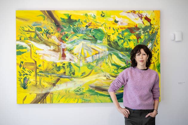 Cecily Brown: Picture Making at Serpentine South, London, UK 26 March 2026 British artist Cecily Brown poses with her work at the preview of Cecily Brown: Picture Making at Serpentine South, Kensington Gardens, London, UK, on 26 March 2026. The exhibition brings together works inspired by the gallery™s unique location in Kensington Gardens, exploring themes of nature and park life through Brown™s characteristically vigorous brushwork and vivid colour, on view until 6 September 2026., Credit:Pete Speller Avalon UK, London Copyright: xPetexSpellerx xAvalonx 1086389689