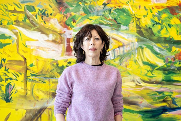 Cecily Brown: Picture Making at Serpentine South, London, UK 26 March 2026 British artist Cecily Brown poses with her work at the preview of Cecily Brown: Picture Making at Serpentine South, Kensington Gardens, London, UK, on 26 March 2026. The exhibition brings together works inspired by the gallery™s unique location in Kensington Gardens, exploring themes of nature and park life through Brown™s characteristically vigorous brushwork and vivid colour, on view until 6 September 2026., Credit:Pete Speller Avalon UK, London Copyright: xPetexSpellerx xAvalonx 1086389699