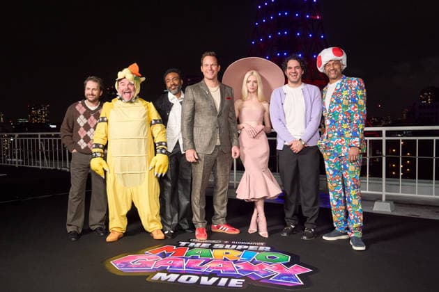 Nintendo and Illumination celebrate THE SUPER MARIO GALAXY MOVIE at the famous Tokyo Tower in Tokyo, Japan on Thursday, March 26, 2026. The movie will be released on April 1, 2026 in the United States and in Japan on April 24. Pictured: Charlie Day, Jack Black, Donald Glover, Chris Pratt, Anya Taylor-Joy, Benny Safdie & Keegan Michael-Key, aflo_324926734