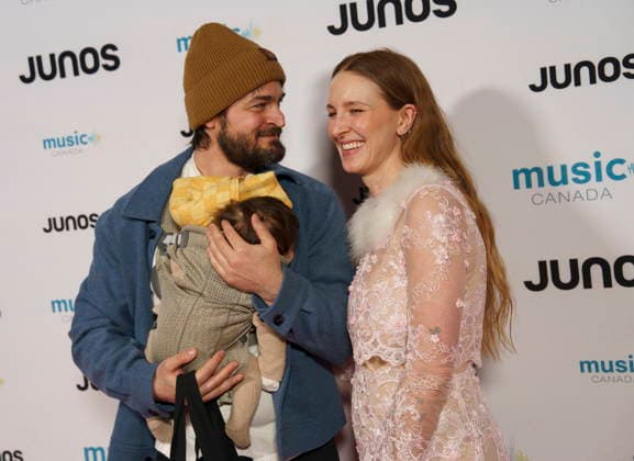 March 28, 2026, Hamilton, On, CAN: Hayley Gene Penner, right, nominated for Songwriter of the Year (Non-Performer), on the red carpet at the 2026 Juno Awards Gala in Hamilton, Ont. on Saturday, March 28, 2026. Hamilton CAN - ZUMAc35_ 20260328_zaf_c35_146 Copyright: xPeterxPowerx