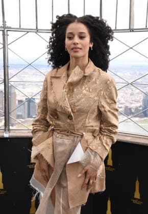 NEW YORK, NY- APRIL 7: Chase Infiniti pictured as the cast of Hulu™s The Testaments to Visit the Empire State Building Ahead of April 8 Premiere on April 7, 2026 in New York City. Copyright: xmpi099 MediaPunchx