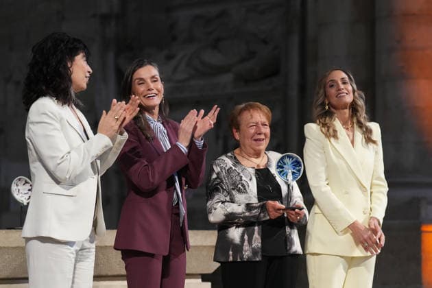 Queen Letizia meets with the Associació de Dones Empresàries Queen Letizia 2i , accompanied by the president of the Association, Laia Rogel d , and the Minister of Equality, Ana Redondo i , meets with the Associació de Dones Empresàries de Lleida, on April 9, 2026, in Lleida, Catalonia Spain The meeting, held at the Seu Vella de Lleida and behind closed doors, is part of the events of the 20th anniversary of the association and precedes the presentation of the XVI Premis Ap Lleida, held in the Seu Vella de Lleida and behind closed doors, is part of the events of the 20th anniversary of the association and precedes the delivery of the XVI Premis Ap Lleida, which recognize the leadership and career of businesswomen and professionals in the t Copyright: xDavidxZorrakinox 7425946