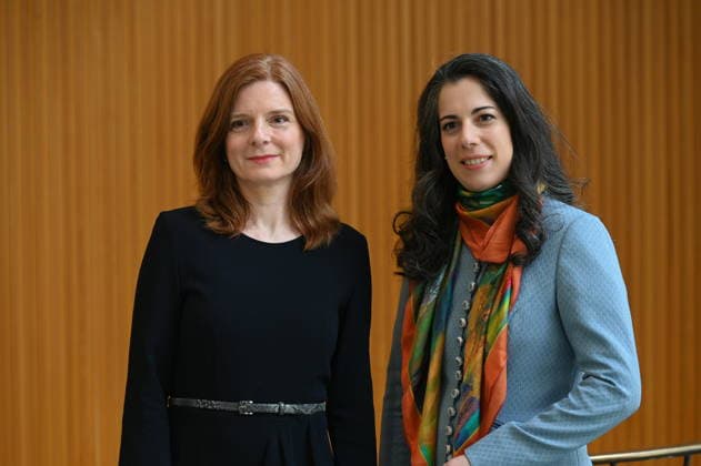 WDR Intendantin Katrin Vernau, l-r, und Dirigentin Marie Jacquot wird Chefdirigentin des WDR Sinfonieorchesters ab der Saison 2026 2027.