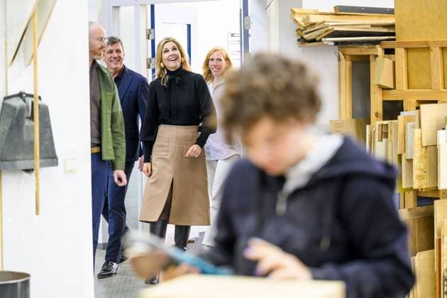 Arnhem, The Netherlands, 2026-04-21 13:33:22 ARNHEM, 21-04-2026, Cleantech Park. Queen Maxima visits Cleantech Park Arnhem. Arnhem has been named SME City 2026 by the business association MKB-Nederland. Every year, MKB-Nederland awards this title to a city or region that demonstrates it stands alongside entrepreneurs, actively works towards an attractive business climate, supports collaboration with entrepreneurs, and offers space for innovation, growth, and networking. PHOTO: NLBeeld Patrick van Emst Credit: NL Beeld Patrick van Emst Copyright: xx x