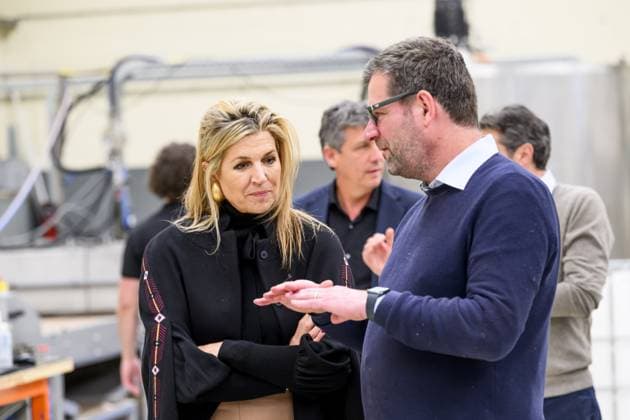 Arnhem, The Netherlands, 2026-04-21 14:21:07 ARNHEM, 21-04-2026, Cleantech Park. Queen Maxima visits Cleantech Park Arnhem. Arnhem has been named SME City 2026 by the business association MKB-Nederland. Every year, MKB-Nederland awards this title to a city or region that demonstrates it stands alongside entrepreneurs, actively works towards an attractive business climate, supports collaboration with entrepreneurs, and offers space for innovation, growth, and networking. PHOTO: NLBeeld Patrick van Emst Credit: NL Beeld Patrick van Emst Copyright: xx x