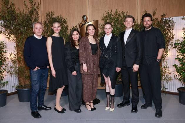 Deutscher Filmpreis, Nominiertenabend Team 22 Bahnen, Thomas Wöbke, Anna-Malike Eigl, Mia Meyer, Luna Wedler, Jannis Niewoehner, Philipp Trauer Nominiertenabend, Deutscher Filmpreis, Landesvertretung Nordrhein-Westfalen, Berlin Datum: 25.04.2026