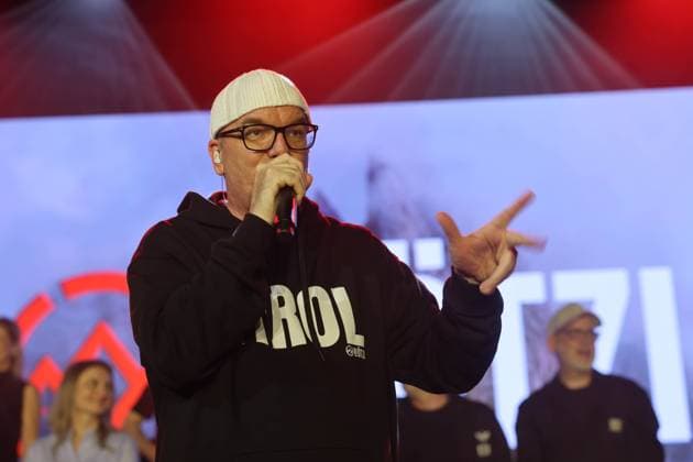 07.05.2026, Aspach, GER, Unterwegs in Deutschland, Releasekonzert, Konzert, Bergwerk, Gerry Friedle, DJ-ÖTZI, im Bild DJ-Ötzi, Gerry Friedle, DJ- Oetzi, Ötzi, PRESSEFOTO Scharinger - Photoredit D. Scharinger