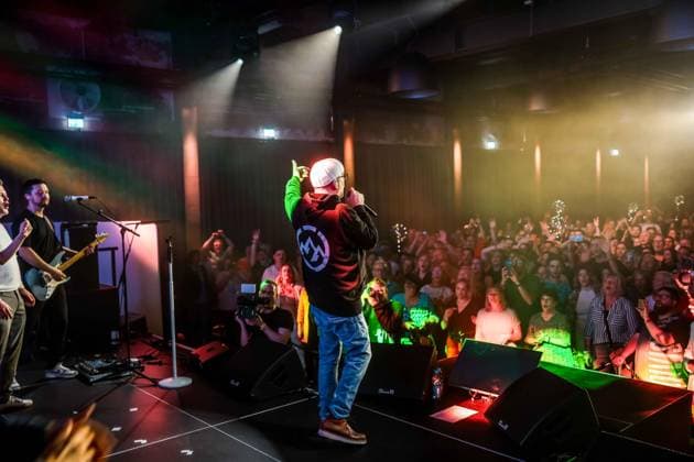 07.05.2026, Aspach, GER, Unterwegs in Deutschland, Releasekonzert, Konzert, Bergwerk, Gerry Friedle, DJ-ÖTZI, im Bild DJ-Ötzi, Gerry Friedle, DJ- Oetzi, Ötzi, PRESSEFOTO Scharinger - Photoredit D. Scharinger