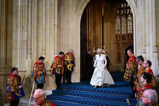 State Opening of Parliament, The Victoria Tower, Sovereigns Entrance, Palace of Westminster, London, UK - 13 May 2026 Queen Camilla and King Charles III depart State Opening of Parliament, The Victoria Tower, Sovereigns Entrance, Palace of Westminster, London, UK - 13 May 2026, Credit:Victoria Jones Shutterstock PA ROTA - B68 Avalon United Kingdom, London, Palace of Westminster Copyright: xVictoriaxJones Shutterstockx xPAxROTAx-xB68x xAvalonx 1098559428