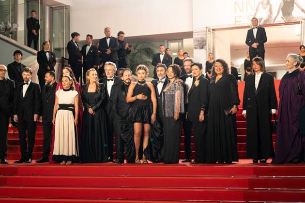 L Abandon (Forsaken) Screening - The 79th Annual Cannes Film Festival (L-R) Sandy Lewis Godefroy, Nedjim Bouizzoul, Emma Boumali, Diamadoua Sissoko, Mounira Barbouch, Antoine Reinartz, Vincent Garenq, Emmanuelle Bercot, Azize Kabouche and a guest attend the L Abandon (Forsaken) screening during the 79th annual Cannes Film Festival at Palais des Festivals, Credit:Lounis Tiar Avalon France, Cannes Copyright: xLounisxTiarx xAvalonx 1098720348