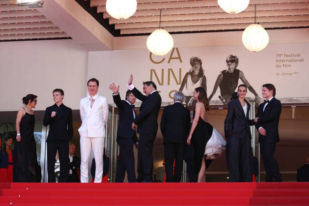 May 17, 2026, Cannes, Cote D azur, France: Cast of whom LAETITIA PANSANEL, FELIX LEFEBVRE, LARS EIDINGER, director LASZLO NEMES, GILLES LELLOUCHE, PATRICK MCDONNELL, LOUISE BOURGOIN, HORTENSE DE GROMARD, OLIVIER DEMANGEL and guest on the red carpet for the screening of MOULIN at the 79th Annual Cannes Film Festival at Palais des Festivals in Cannes, France Cannes France - ZUMAc179 20260517_zep_c179_046 Copyright: xMickaelxChavetx
