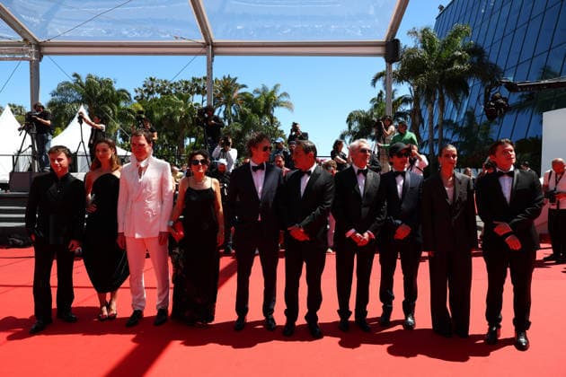 May 17, 2026, Cannes, Cote D azur, France: Cast of whom LAETITIA PANSANEL, FELIX LEFEBVRE, LARS EIDINGER, director LASZLO NEMES, GILLES LELLOUCHE, PATRICK MCDONNELL, LOUISE BOURGOIN, HORTENSE DE GROMARD, OLIVIER DEMANGEL and guest on the red carpet for the screening of MOULIN at the 79th Annual Cannes Film Festival at Palais des Festivals in Cannes, France Cannes France - ZUMAc179 20260517_zep_c179_047 Copyright: xMickaelxChavetx