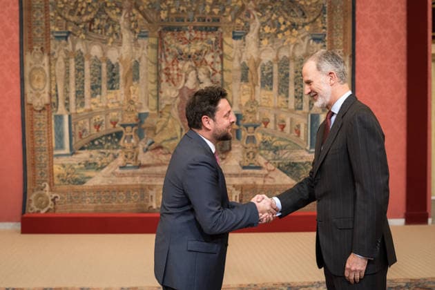 The King receives the Assembly of the Group of World Heritage Cities of Spain King Felipe VI receives in audience the Assembly of the Group of World Heritage Cities of Spain, at the Royal Palace of El Pardo, on May 18, 2026, in Madrid Spain The Group of World Heritage Cities of Spain is made up of 15 cities Alcalá de Henares Ávila, Baeza, Cáceres, Córdoba, Cuenca, Ibiza Eivisa, Mérida, Salamanca, San Cristóbal de La Laguna, Santiago de Compostela, Segovia, Tarragona, Toledo and Úbeda 18 MAY 2026 Diego Radamé Spain Copyright: xDiegoxRadamà sx 7531761