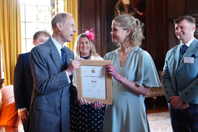 Gold Award celebrations at Palace of Holyroodhouse The Duke of Edinburgh presenting his daughter Lady Louise Mountbatten-Windsor with Duke of Edinburgh s Award Gold Award whilst hosting young people from across Scotland and the north of England for the Gold Award celebrations for the Duke of Edinburgh s Award, at Palace of Holyroodhouse in Edinburgh. Picture date: Friday July 3, 2026., Credit:Avalon.red PA ROTA - B68 Avalon UK, Edinburgh Copyright: xAvalon.redx xPAxROTAx-xB68x xAvalonx 1114129961