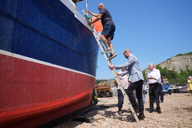 . 09 07 2026. Hastings, United Kingdom. Prince William during a visit to Hastings, United Kingdom, where he played crazy golf and met local fishermen. xPoolx xi-Imagesx IIM-26896-0007