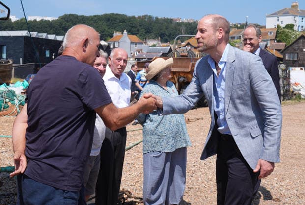 . 09 07 2026. Hastings, United Kingdom. Prince William during a visit to Hastings, United Kingdom, where he played crazy golf and met local fishermen. xPoolx xi-Imagesx IIM-26896-0015