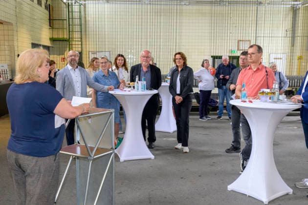 22.07.2026,Pressetermin, Übergabe des Fördermittelbescheids für das Projekt AWO Wir-Garten im Zukunftsgarten der IGA 2027 Teilnehmende bei der Begrüßungsrede Dortmund Kokerei Hansa, Emscherallee 11, NRW Deutschland