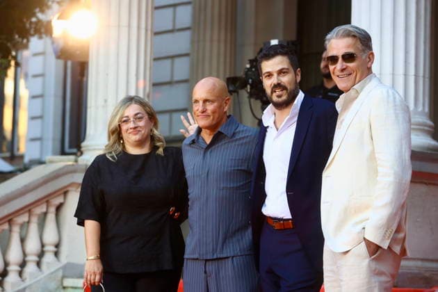 Sarajevo, BiH, 180826. National Theater. Actor Woody Harrelson with Emira Nusevic, Jovan Marjanovic and Goran Visnjic on the Red Carpet of the fifth evening of the 32nd Sarajevo Film Festival. Photo: Antonio Balic CROPIX Copyright: xxAntonioxBalicx xCROPIXx sff_harrelson10-180826