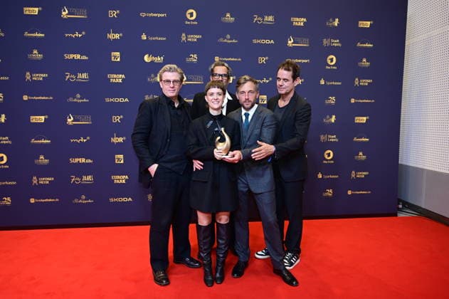 Hendrik Handloegten, Liv Lisa Fries, Achim von Borries, Volker Bruch und Tom Tykwer bei der 32. Verleihung der Goldenen Henne 2026 in der Leipziger Messe. Leipzig, 04.09.2026 Copyright: xMatthiasxWehnertx