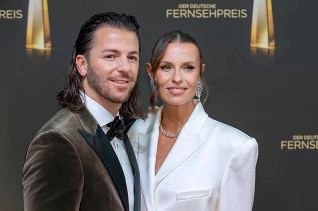 Riccardo Basile und Laura Wontorra bei der Verleihung des Deutschen Fernsehpreises 2026 im Confex-Center. Köln, 09.09.2026
