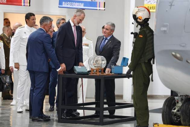 Felipe VI Visits the Rota Base on the 25th Anniversary of the September 11 Terrorist Attacks in the U.S. King Felipe VI, accompanied by Defense Minister Margarita Robles, 1i, during the inauguration of the Rota Base Forum Cultural Center and Municipal Museum on September 11, 2026, in Rota, Cádiz, Andalusia, Spain. After attending the ceremonies honoring the victims of the September 11 terrorist attacks, King Felipe VI also inaugurated the Rota Base Forum Cultural Center and Municipal Museum, which chronicles the town’s evolution as a defensive stronghold from the 18th century to the present, as well as the impact and transformation it underwent following the establishment of the base and more than 60 years of U.S. presence. September 11, 2 Copyright: xNachoxFradex 7765320