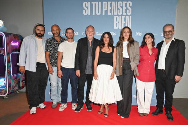Si Tu Penses Bien Premiere - Paris Oussama Kheddam, Omar Salim, Rabah Nait Oufella, Christian Benedetti, Geraldine Nakache, Monia Chokri, Mina Kavani and Daniel Cohen attending the premiere of the movie ‘Si tu penses bien’, held at MK2 Quai de Loire cinema, in Paris, France, on September 14th, 2026. Photo by Mireille Ampilhac ABACAPRESS.COM Paris France Copyright: xAmpilhacxMireille ABACAx
