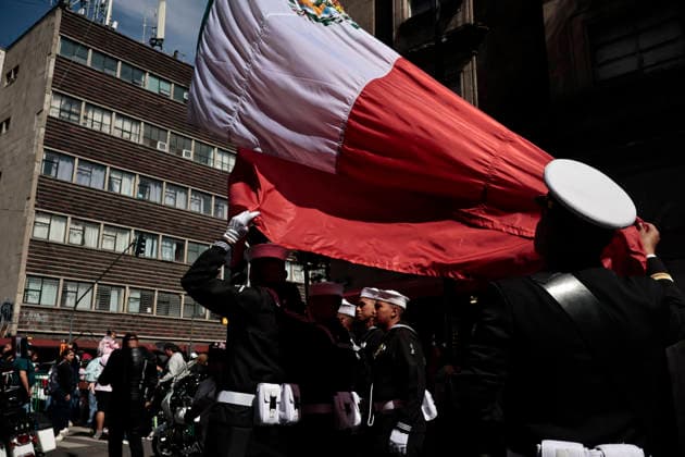 September 16, 2026, Mexico City, Cdmx, Mexico: As part of the celebration of the 216th of the Cry of Independence in Mexico, the Military Civic Parade of the Country s Armed Forces was held: thousands of elements of the Ministry of National Defense (DEFENSA), Ministry of the Navy (SEMAR), National Guard (GN), Mexican Air Force (FAM), with their different divisions such as Special Forces, Paratroopers, Cavalry, Tactical Vehicles, rescuers, among others, filled the streets surrounding the Zo³calo of the city before starting to enlist with their battalions, coordinate, use their wardrobes, arrange and keep the horses calm, train vehicles and rehearse before marching in front of President Claudia Sheimbaum, who is the Supreme Commander of the - ZUMAp204 20260916_zip_p204_016 Copyright: xJosuexPerezx