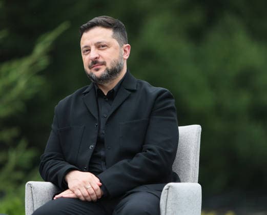 President of Ukraine Volodymyr Zelenskyy attends a news conference during the Carpathian 8 Summit in Ivano-Frankivsk region, Ukraine, September 18, 2026. On this day, President of Ukraine Volodymyr Zelenskyy announced the launch of a new format - the Carpathian Eight (C8) - comprising Austria, the Czech Republic, Hungary, Poland, Romania, Serbia, Slovakia, and Ukraine. (Photo by Yurii Rylchuk Ukrinform) Carpathian 8 Summit in western Ukraine Copyright: xYuriixRylchukx