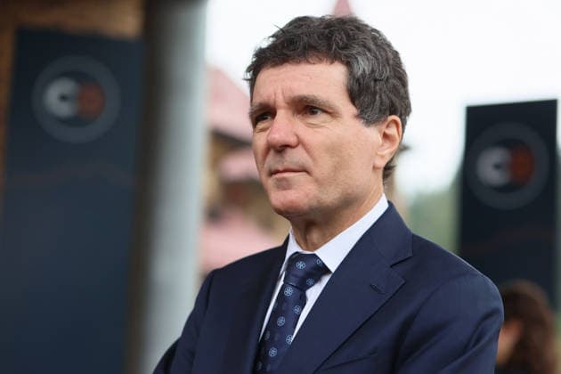 President of Romania Nicusor Dan attends the Carpathian 8 Summit in Ivano-Frankivsk region, Ukraine, September 18, 2026. On this day, President of Ukraine Volodymyr Zelenskyy announced the launch of a new format - the Carpathian Eight (C8) - comprising Austria, the Czech Republic, Hungary, Poland, Romania, Serbia, Slovakia, and Ukraine. (Photo by Yurii Rylchuk Ukrinform) Carpathian 8 Summit in western Ukraine Copyright: xYuriixRylchukx