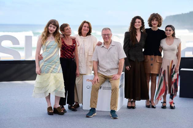 September 21, 2026, Madrid, Madrid, Spain: MaroÂa Gandiaga, Daniel Monzo³n, Zoe Bonafonte, Manuela Calle, Adelfa Calvo, Belo n Cruz, Carla DomoÂnguez attended Ruega por nosotras Photocall during 74th San Sebastian International Film Festival at Kursaal Palace on September 21, 2026 in Donostia San Sebastian, Spain Madrid Spain - ZUMAg15_ 20260921_zaf_g15_002 Copyright: xJackxAbuinx
