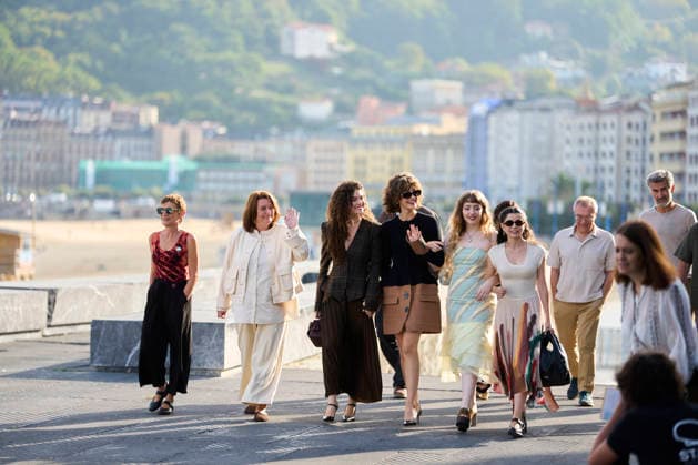 September 21, 2026, Madrid, Madrid, Spain: MaroÂa Gandiaga, Daniel Monzo³n, Zoe Bonafonte, Manuela Calle, Adelfa Calvo, Belo n Cruz, Carla DomoÂnguez attended Ruega por nosotras Photocall during 74th San Sebastian International Film Festival at Kursaal Palace on September 21, 2026 in Donostia San Sebastian, Spain Madrid Spain - ZUMAg15_ 20260921_zaf_g15_007 Copyright: xJackxAbuinx