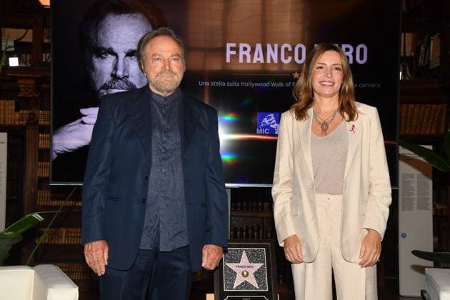 IPA88844321 - Rome, Ministry of Culture: Celebration for Franco Nero’s Stella Award. Pictured: Franco Nero and Lucia Borgonzoni Copyright: xVincenzoxLandix xVincenzoxLandix IPA88844321