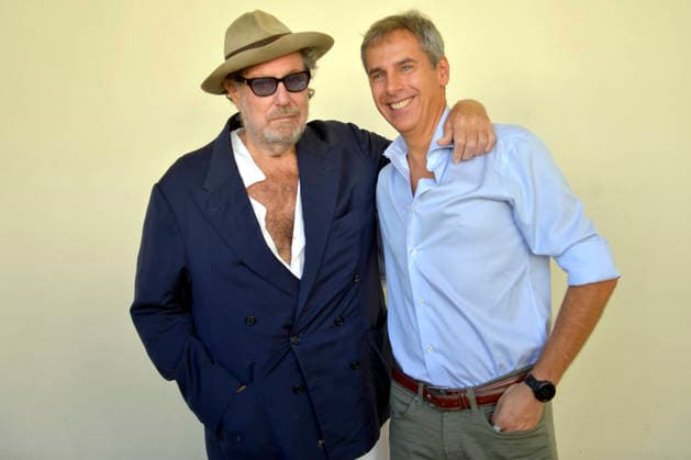 IPA89073848 - Lucca, September 28, 2026 At the Lucca Film Festival and in the San Micheletto complex, director and artist Julian Schnabel will hold a photo call and then meet with the press. Julian Schnabel, born in 1951, is one of the most celebrated living painters; as a director, he has also made many films, including the biopic *Basquiat*, *Van Gogh* (2018), *The Hand of Dante*, and others. He is married to model May Andersen, with whom he has a son. In the photo: from left, Julian Schnabel and Carlo Dutto of the Lucca Film Festival Press Office. Copyright: xRobertoCappelloxfotografox xRobertoCappelloxfotografox IPA89073848