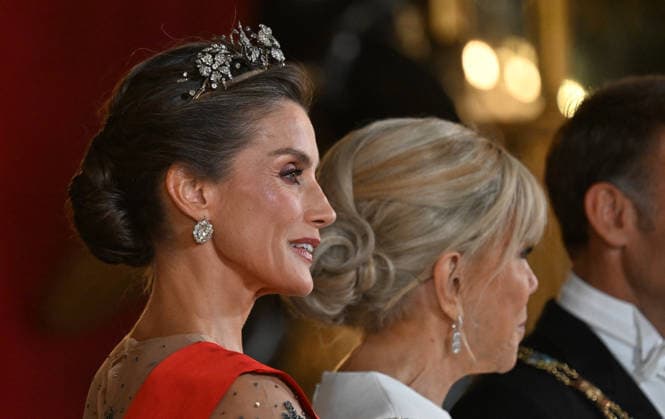 King Felipe VI of Spain, Queen Letizia of Spain, French President Emmanuel Macron, and his wife, First Lady Brigitte Macron, arrive at the gala dinner in honor of the French presidential couple at the Royal Palace in Madrid, Spain, on September 29, 2026. The French presidential couple is on a two-day official visit to Spain. Christian Liewig Bestimage King Felipe VI of Spain, Queen Letizia of Spain, French President Emmanuel Macron, and his wife, First Lady Brigitte Macron, arrive at the gala dinner in honor of the French presidential couple at the Royal Palace in Madrid, Spain, on September 29, 2026. The French presidential couple is on a two-day official visit to Spain. Madrid, Spain Copyright: xChristianxLiewigx xBestimagexChristianxLiewigx xBestimagex