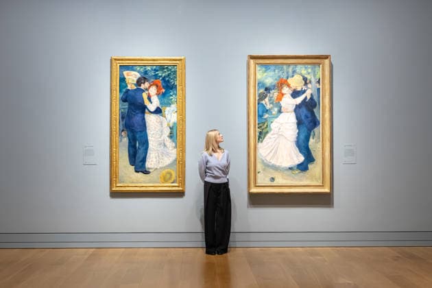 Renoir and Love at the National Gallery, London, UK 30 September 2026 Pierre-Auguste Renoir s Dance at Bougival, 1883, (left) and Dance in the Country, 1883 (right) on display at the press preview of Renoir and Love at the National Gallery, London, UK, on 30 September 2026. The work, on loan from the Museum of Fine Arts, Boston, is among 45 paintings in the most significant exhibition of Renoir s work in the UK for 20 years, on view from 3 October 2026 until 31 January 2027., Credit:PETE SPELLER Avalon Copyright: xPETExSPELLERx xAvalonx 1139422253