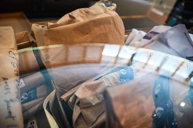 Pieces of evidence pictured during the jury selection for the trial of Laurent Andris, accused of killing his 65-year-old mother, Gabrielle Hannot., at the Hainaut province Assize Court in Mons, on Thursday 1 October 2026. The events date back to April 21, 2023, in Villers-Poterie (Gerpinnes). The accused rammed the neighbours cars twice. The police arrived later (called by neighbours), 65-year-old Gabrielle Hannot was already dead. Defence lawyer confirmed the accused committed the acts while under the influence of narcotics. The man, aged 32 at the time of the events, struck his mother with several objects, including a box cutter, with extreme violence. Laurent Andris had been convicted of attempted murder in 2016. He had been on parole EMILExWINDAL 188437666