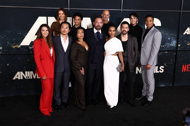 World Premiere Of Netflix s Animals Luciana Barroso, Taylor Cooper, Steven Yeun, Christopher Woodley, Adriana Paz, Ben Affleck, Brad Weston, Kerry Washington, Luis Gerardo MÃ ndez, Jacob Estrada and Ray Fisher at the World Premiere Of Netflix s Animals held at Westwood Village Theater on October 1, 2026 in Westwood, Los Angeles, California, United States. Westwood California United States Copyright: xXavierxCollin ImagexPressxAgencyx