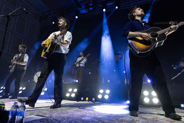 Amble, performs live, at O2 City Hall, Newcastle, UK, on 2 October 2026 Ross McNerney, Robbie Cunningham and Oisin McCaffrey of Amble, performs live, at O2 City Hall, Newcastle, UK, on 2 October 2026, Credit:David Wala Avalon Tyne and Wear, Newcastle Copyright: xDavidxWalax xAvalonx 1140177700