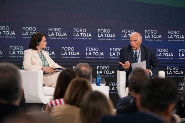 Day Three of the La Toja Vínculo Atlántico Forum I D The leader of the democratic opposition in Belarus, Svetlana Tikhanovskaya, and the former High Representative of the European Union for Foreign Affairs and Security Policy, Josep Borrell, during the La Toja Atlantic Link Forum on October 3, 2026, in O Grove, Pontevedra, Galicia, Spain. The La Toja Vínculo Atlántico Forum is a renowned annual forum for debate and reflection focused on the defense of liberal democracy, the Atlantic partnership, and international cooperation. Founded in 2019 on the initiative of Josep Piqué, Amancio López Seijas, and the Hotusa Group, it brings together prominent political and business leaders, academics, and representatives of civil society on the island Copyright: xElenaxFernandezx 7817527