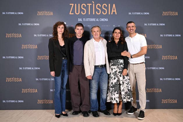 October 6, 2026, Rome, Rome, Italy: Director Francesco Piras and the cast, including Paola Giannini, Michele Riondino, Fabrizio Ferracane, Geppi Cucciari, and Jacopo Cullin, during the photocall for the presentation of the film Zustissia, inspired by the true story of the longest miscarriage of justice in Italian history, 33 years of wrongful imprisonment. Rome, October 6, 2026 Rome Italy - ZUMAa289 20261006_zia_a289_034 Copyright: xMariaxLauraxAntonellix xAgfx