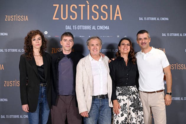 October 6, 2026, Rome, Rome, Italy: Director Francesco Piras and the cast, including Paola Giannini, Michele Riondino, Fabrizio Ferracane, Geppi Cucciari, and Jacopo Cullin, during the photocall for the presentation of the film Zustissia, inspired by the true story of the longest miscarriage of justice in Italian history, 33 years of wrongful imprisonment. Rome, October 6, 2026 Rome Italy - ZUMAa289 20261006_zia_a289_035 Copyright: xMariaxLauraxAntonellix xAgfx