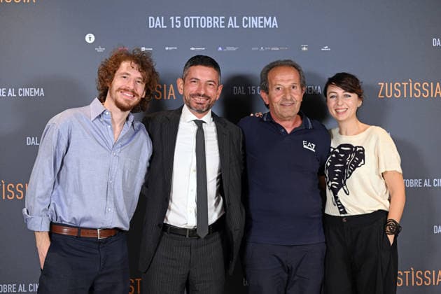 October 6, 2026, Rome, Rome, Italy: Screenwriters Lisa Nur Sultan and Niccolo Gentili, along with lawyers Mauro Trogu and Beniamino Zuncheddu, authors of the book I Am Innocent, during the photocall for the presentation of the film Zustissia, inspired by the true story of the longest miscarriage of justice in Italian history, 33 years of wrongful imprisonment. Rome, October 6, 2026 Rome Italy - ZUMAa289 20261006_zia_a289_070 Copyright: xMariaxLauraxAntonellix xAgfx