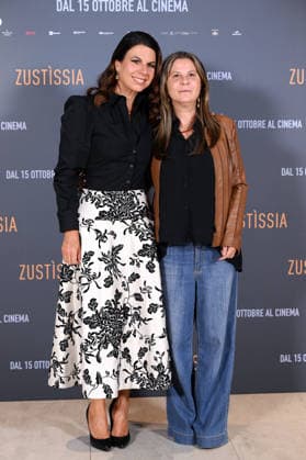 October 6, 2026, Rome, Rome, Italy: Geppi Cucciari with Irene Testa, the Sardinian prison guarantor, during the photocall for the presentation of the film Zustissia, inspired by the true story of the longest miscarriage of justice in Italian history, 33 years of unjust imprisonment. Rome, October 6, 2026 Rome Italy - ZUMAa289 20261006_zia_a289_083 Copyright: xMariaxLauraxAntonellix xAgfx